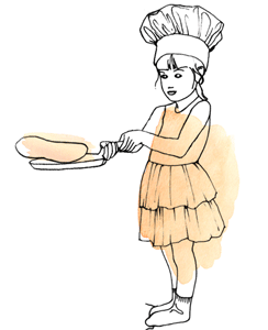 Gif animé Chandeleur crêpes fille